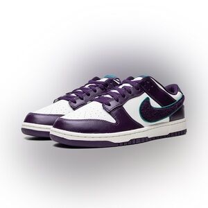 NIKE DUNK LOW "CHENILLE SWOOSH - GRAND PURPLE-10.5M